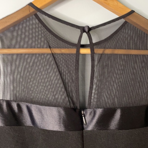 Caché Black and Mesh Striped Dress - Picture 4 of 6